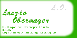 laszlo obermayer business card